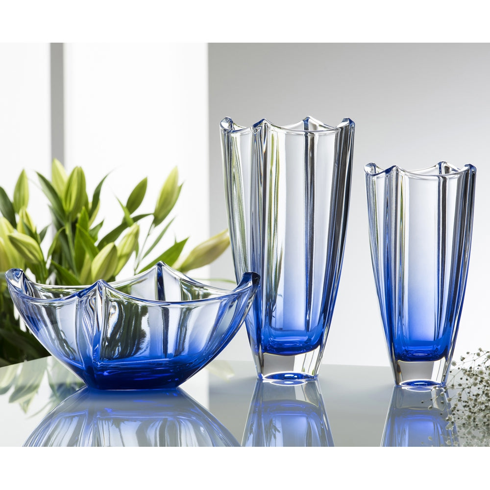 Galway Crystal Sapphire Dune 12 Square Vase