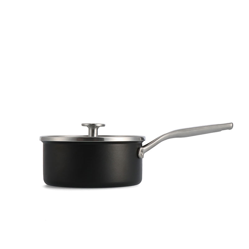 Steel Core Enamel Saucepan 16cm, Matte Black