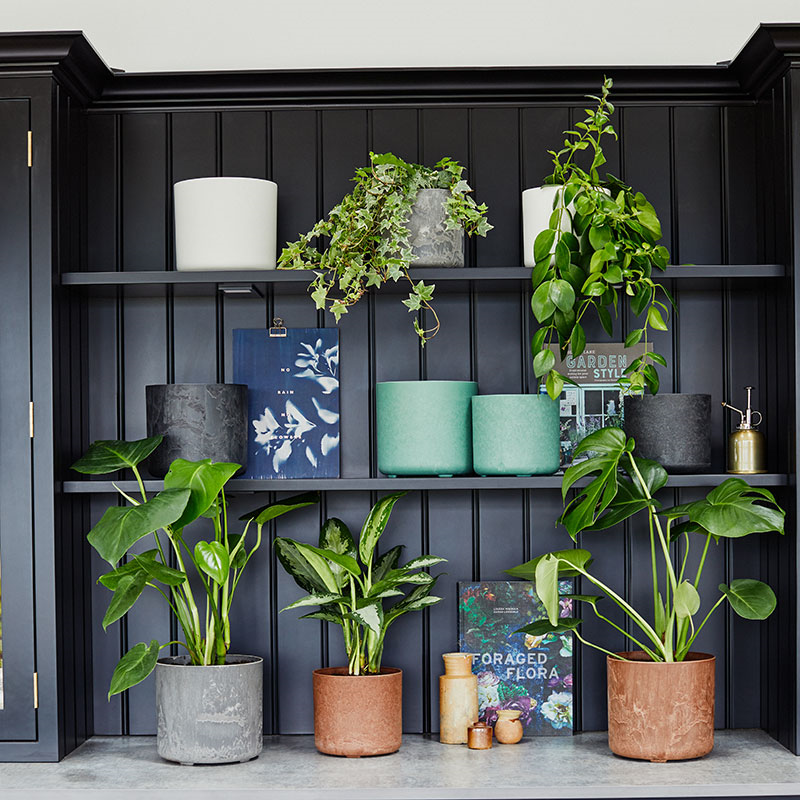 Celine Set of 2 Recycled Planters, Grey