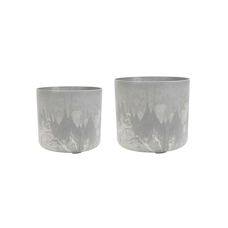 Celine Set of 2 Recycled Planters, Grey